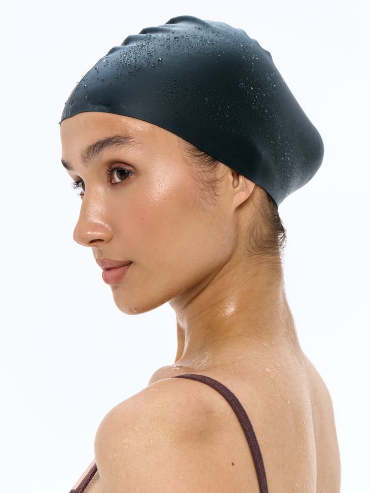 Шапочка для плавания Aquasana, черная / Миниатюра имиджевого (1000)