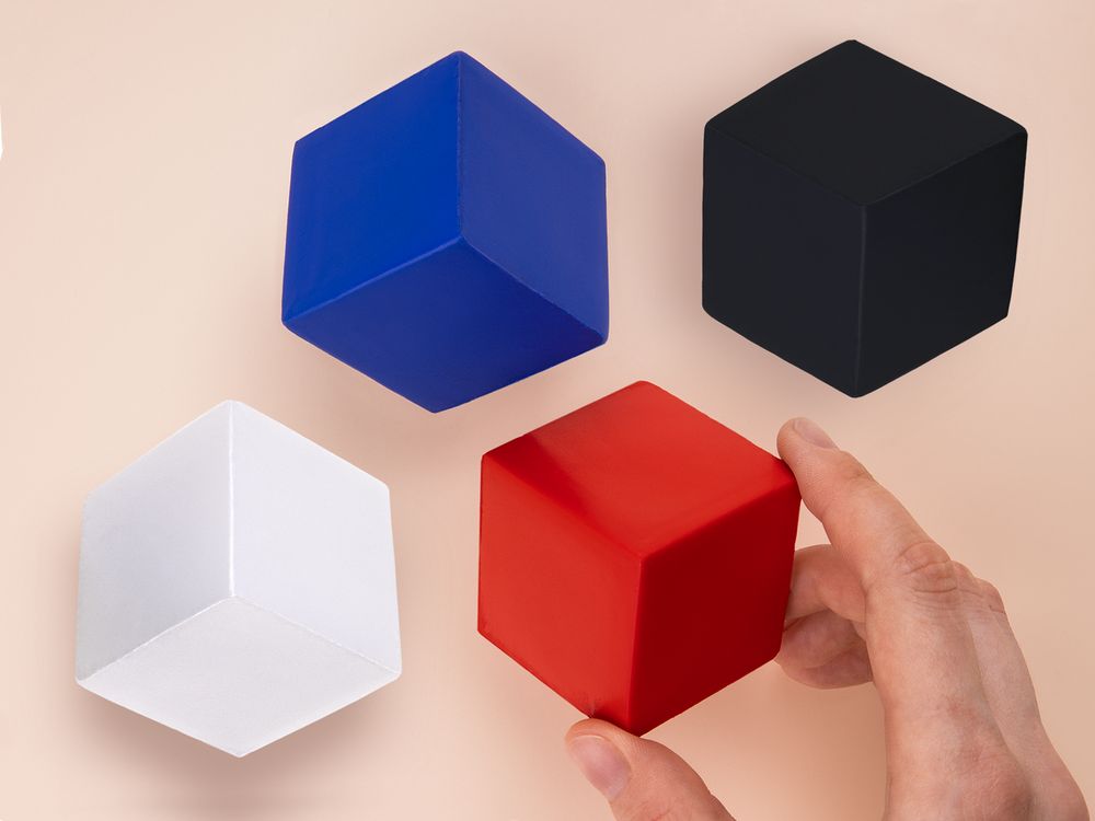 Антистресс «Кубик», черный / Миниатюра имиджевого (1000)