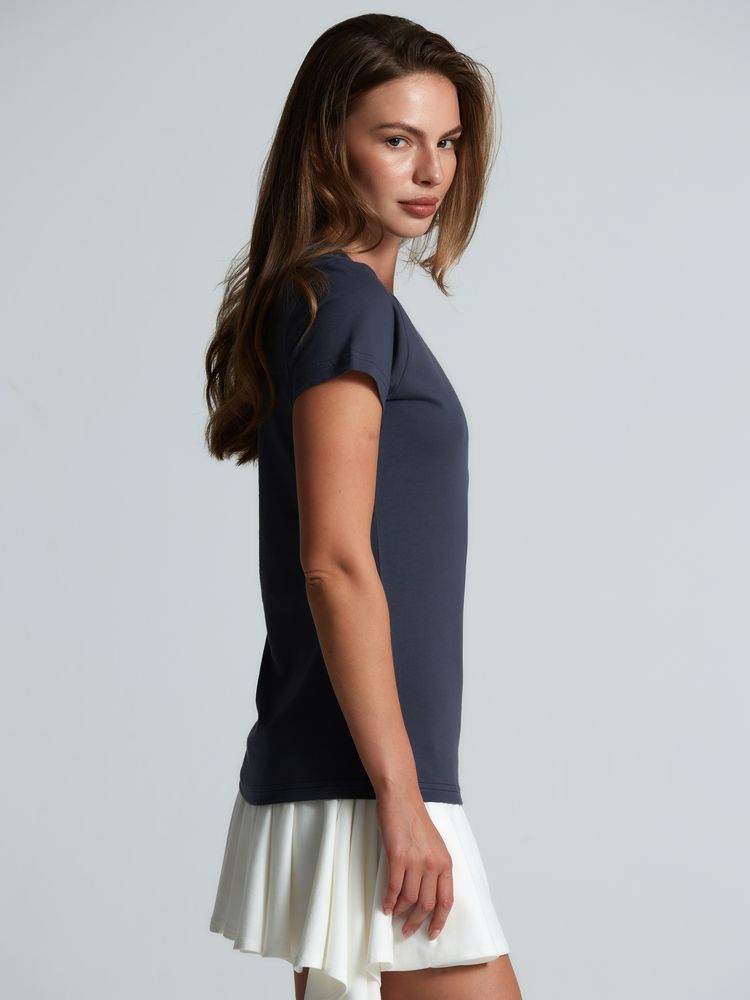 Футболка женская T-bolka Lady, темно-серая (графит) / Миниатюра модельного (1000)