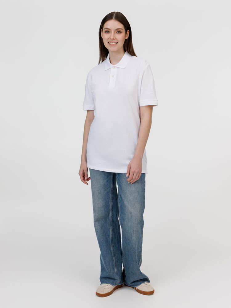 Рубашка поло унисекс Pacific, белая / Миниатюра модельного (1000)