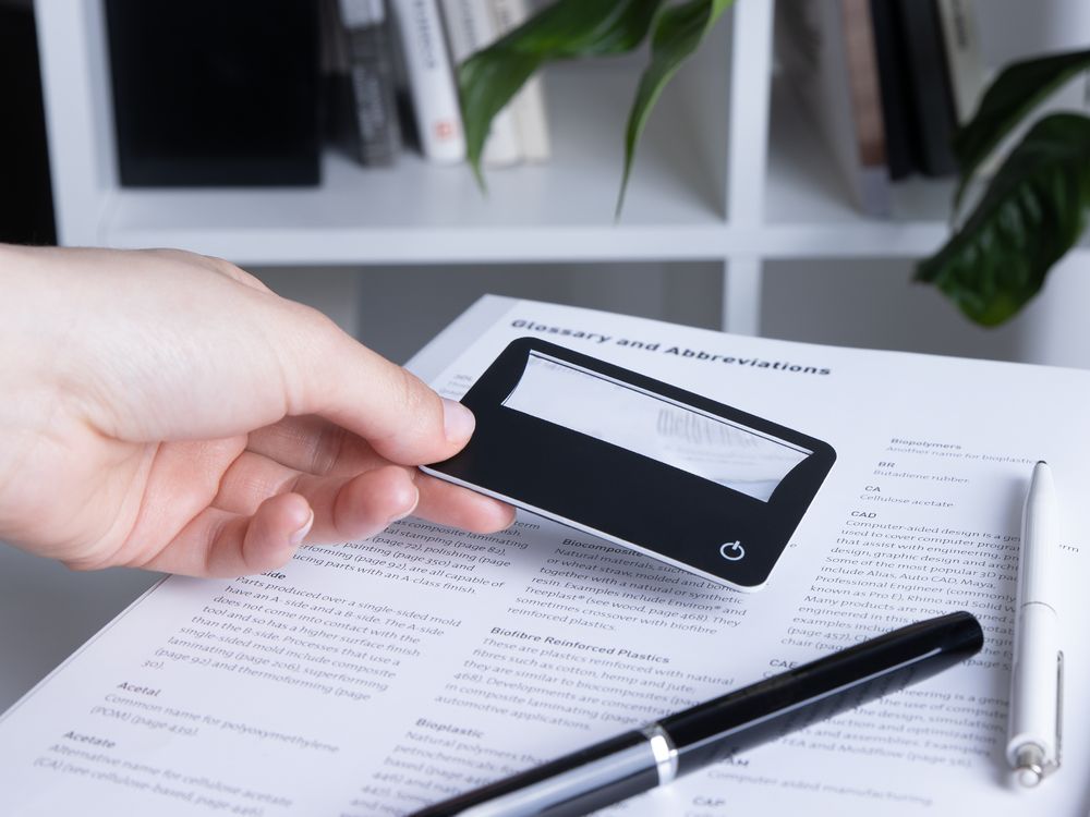 Лупа Visionary с подсветкой, черная / Миниатюра модельного (1000)