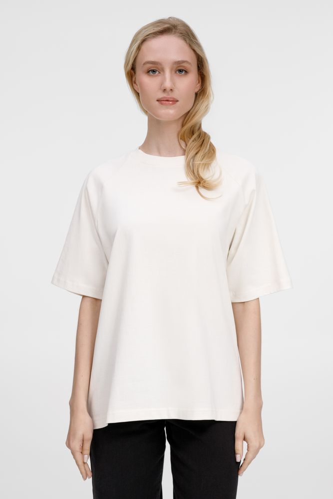 Футболка оверсайз унисекс Avenu, молочно-белая / Миниатюра модельного (1000)