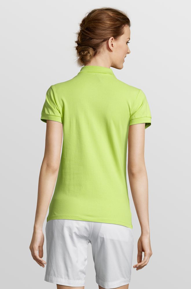 Рубашка поло женская People 210, зеленое яблоко / Миниатюра модельного (1000)