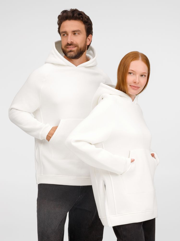 Худи унисекс оверсайз Easy Street, молочно-белое / Миниатюра модельного (1000)