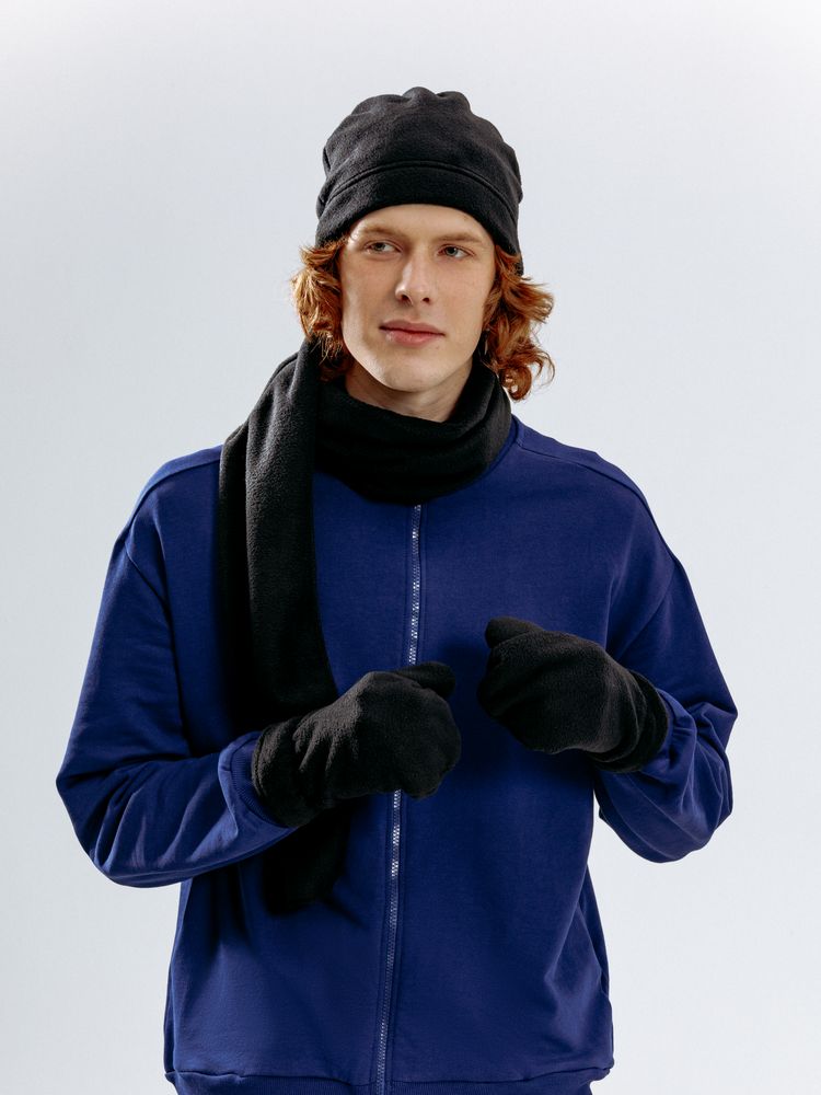 Варежки Fleecy, черные / Миниатюра модельного (1000)