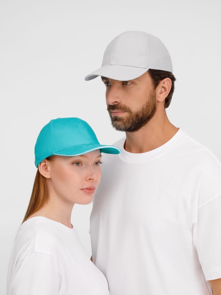 Бейсболка Buffalo, бирюзовая с белым / Миниатюра модельного (1000)