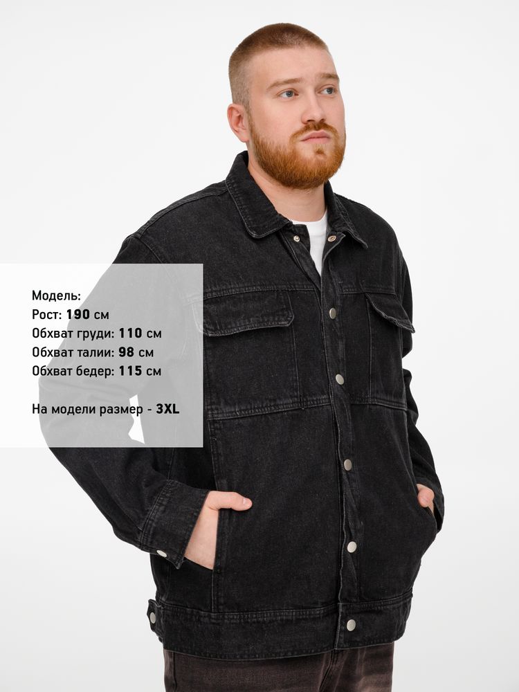 Куртка джинсовая O2, черная / Миниатюра модельного (1000)
