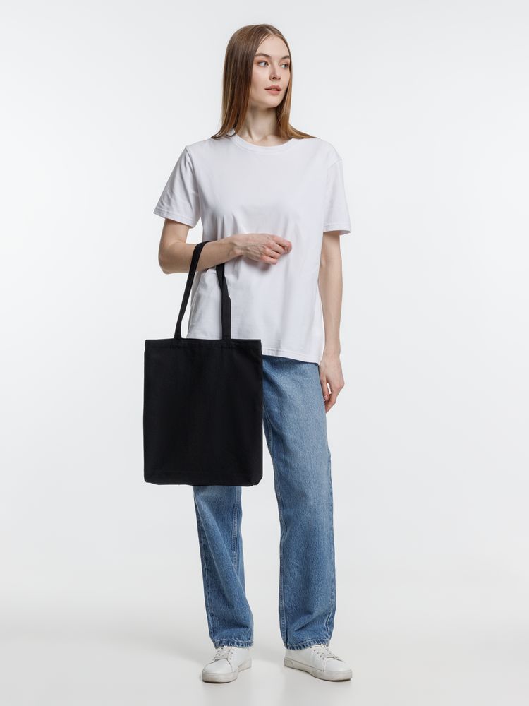 Холщовая сумка Strong 210, черная / Миниатюра модельного (1000)