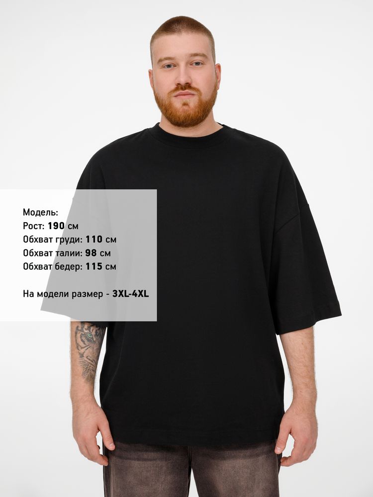 Футболка оверсайз Big Boss, черная / Миниатюра модельного (1000)