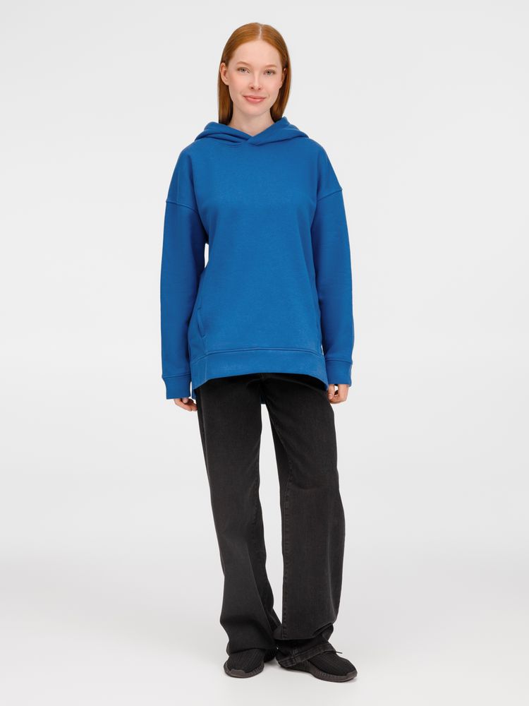 Худи оверсайз унисекс Tolla, синее (джинс) / Миниатюра модельного (1000)