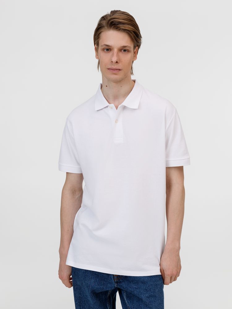 Рубашка поло унисекс Pacific, белая / Миниатюра модельного (1000)