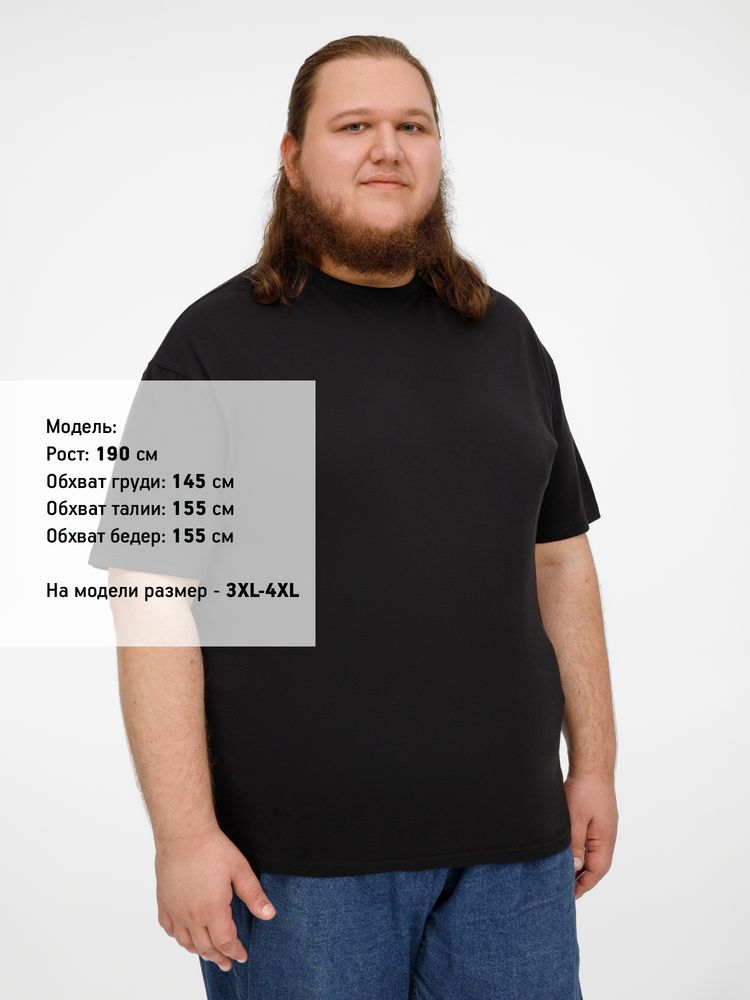 Футболка оверсайз Big Boss, черная / Миниатюра модельного (1000)