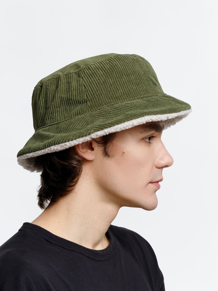 Панама Bucket двусторонняя, хаки с бежевым / Миниатюра модельного (1000)