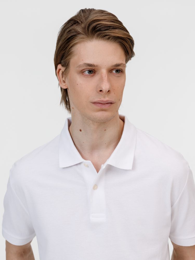 Рубашка поло унисекс Pacific, белая / Миниатюра модельного (1000)