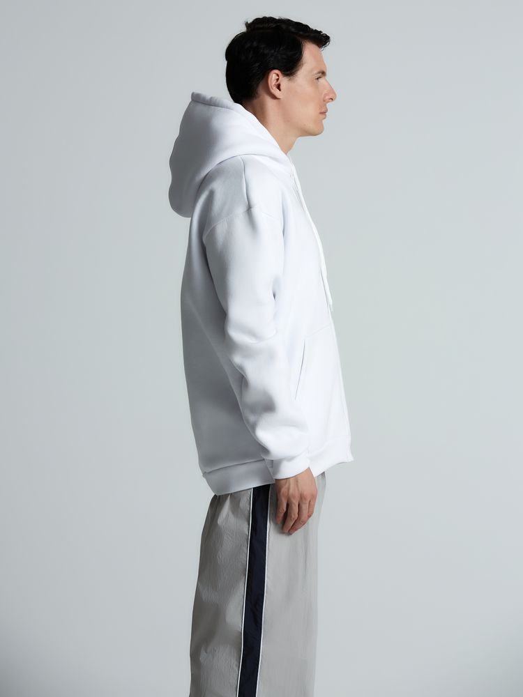 Толстовка унисекс оверсайз Zippy, белая / Миниатюра модельного (1000)