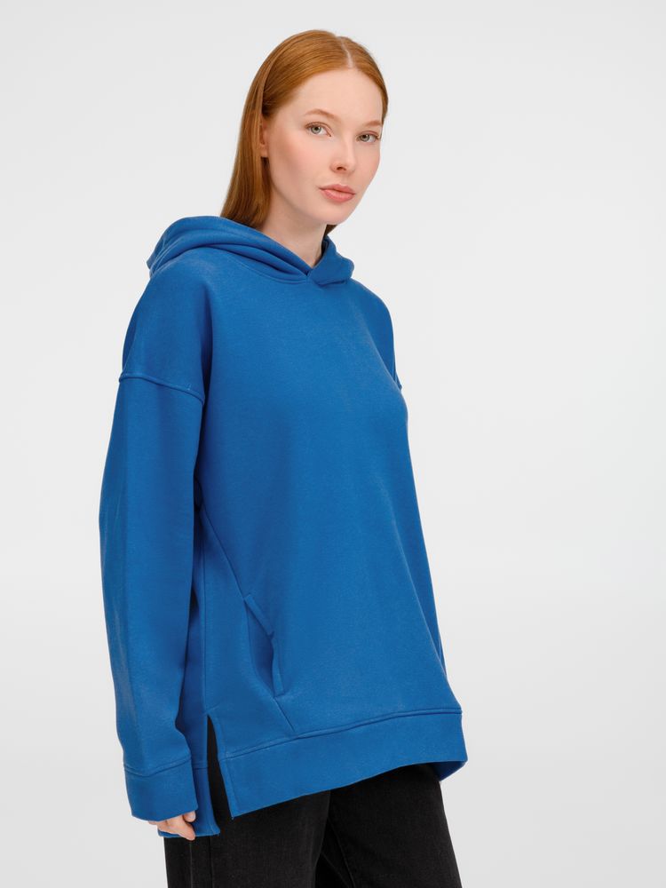 Худи оверсайз унисекс Tolla, синее (джинс) / Миниатюра модельного (1000)