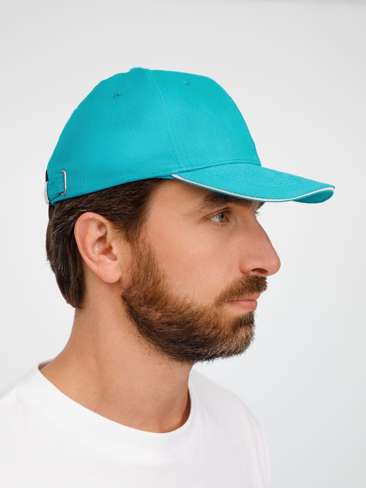Бейсболка Buffalo, бирюзовая с белым / Миниатюра модельного (1000)