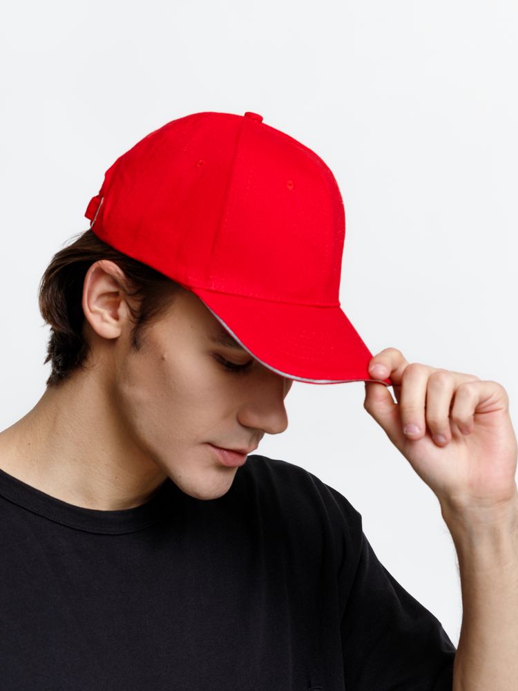 Бейсболка Buffalo, красная с белым / Миниатюра модельного (1000)