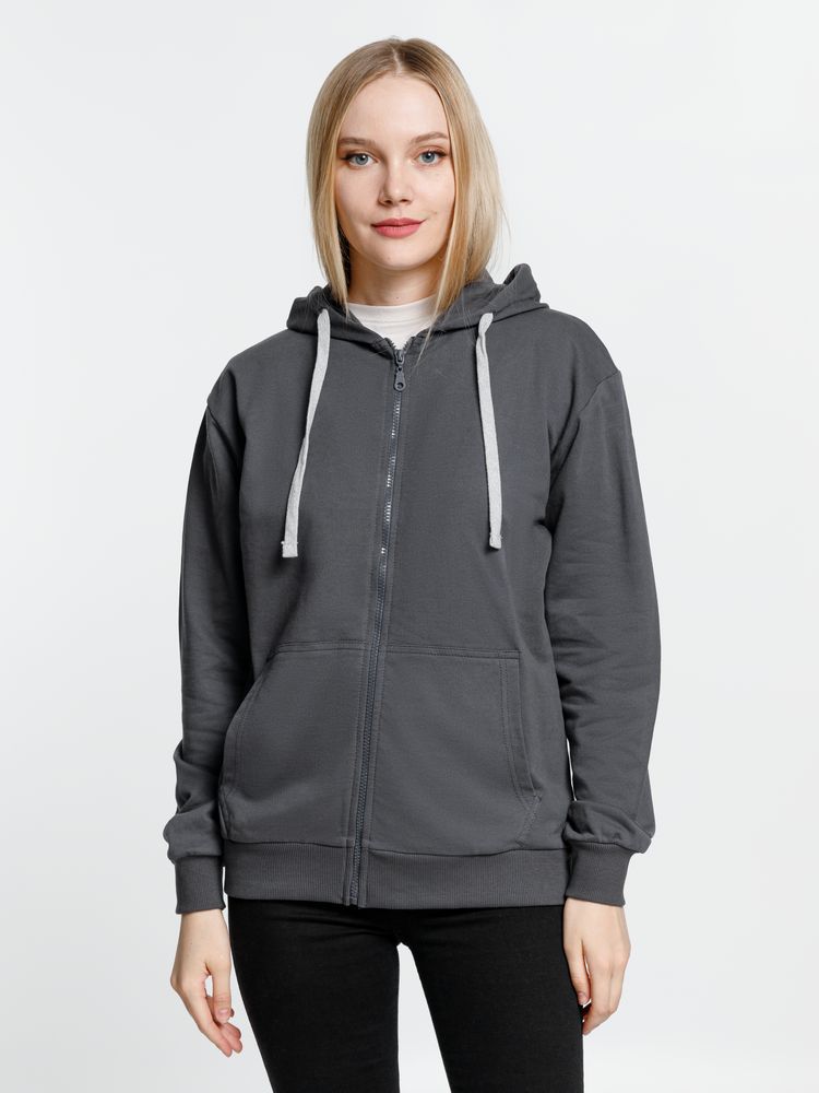 Толстовка на молнии с капюшоном Siverga, темно-серая (графит) / Миниатюра модельного (1000)