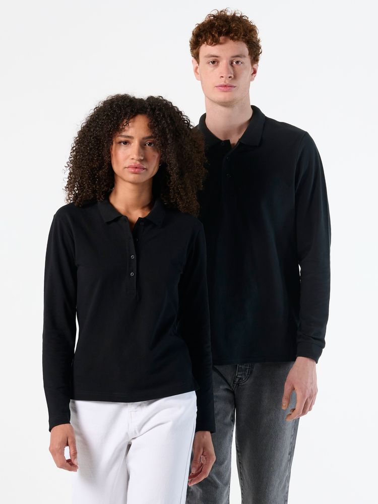 Рубашка поло мужская с длинным рукавом Winter II 210 бежевая / Миниатюра имиджевого (1000)