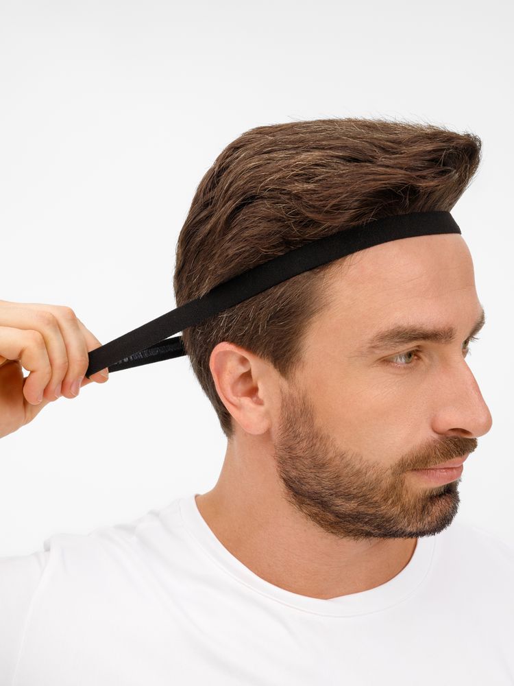 Повязка-резинка на голову Headway, черная / Миниатюра модельного (1000)