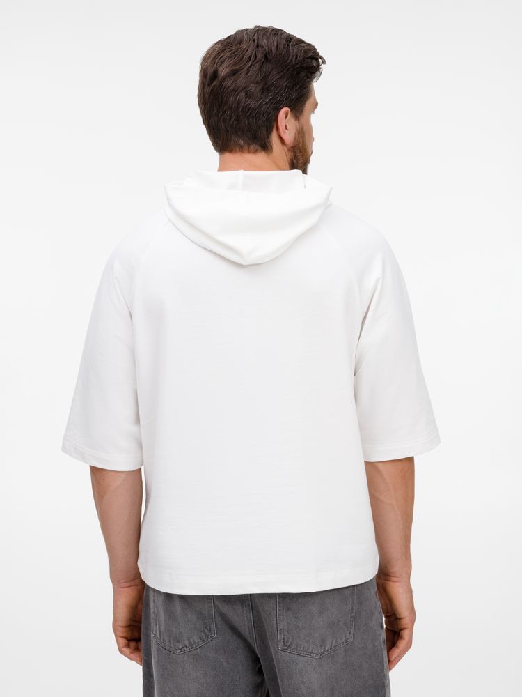 Футболка оверсайз унисекс с капюшоном Neofit, молочно-белая / Миниатюра модельного (1000)