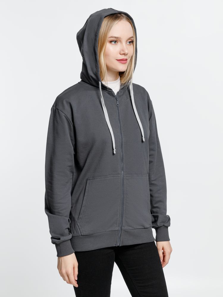 Толстовка на молнии с капюшоном Siverga, темно-серая (графит) / Миниатюра модельного (1000)