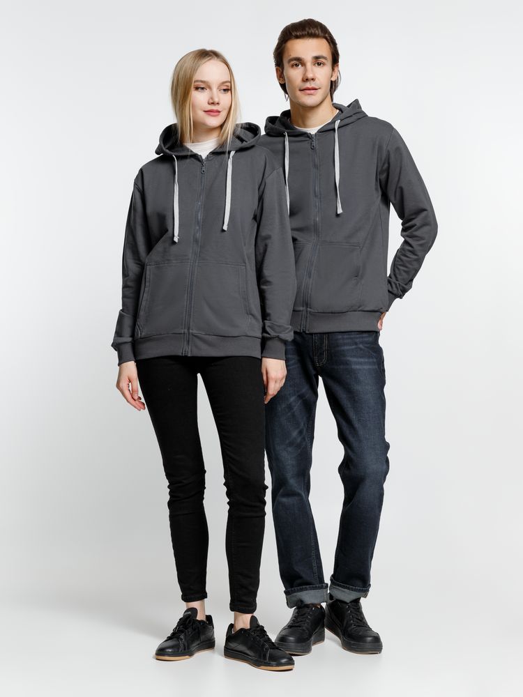 Толстовка на молнии с капюшоном Siverga, темно-серая (графит) / Миниатюра модельного (1000)