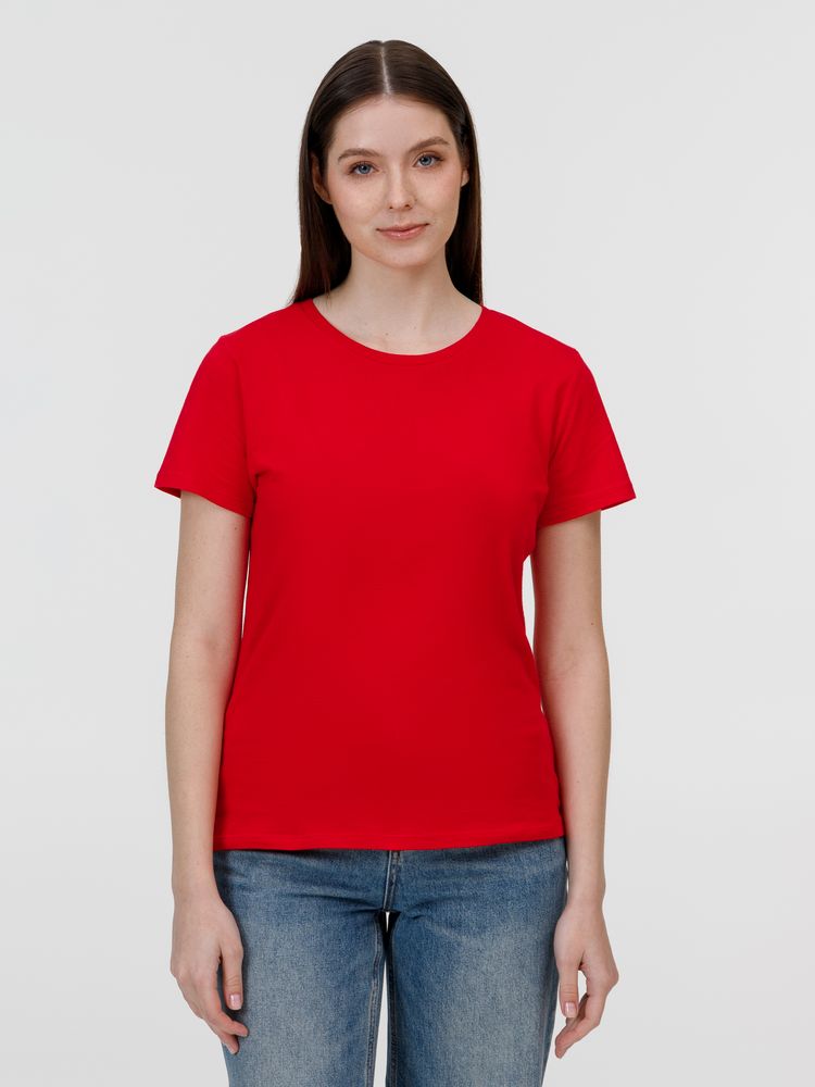 Футболка женская E150, красная / Миниатюра модельного (1000)