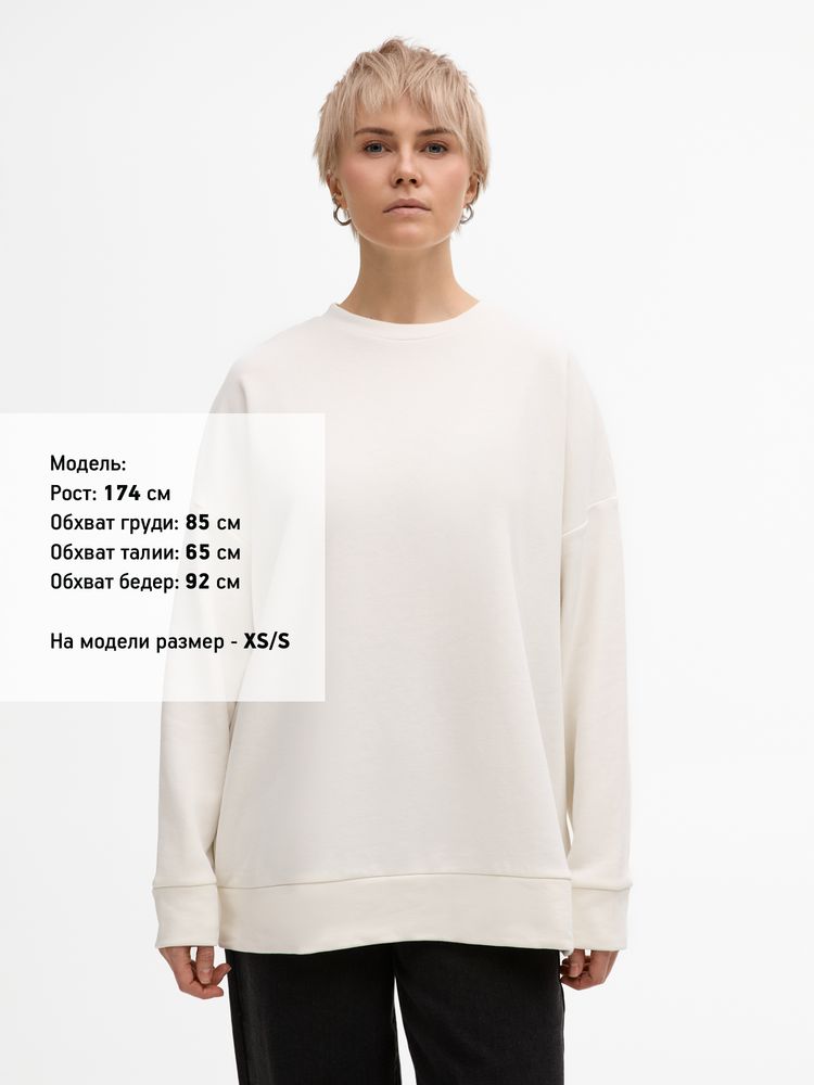 Свитшот унисекс S2, молочно-белый / Миниатюра модельного (1000)