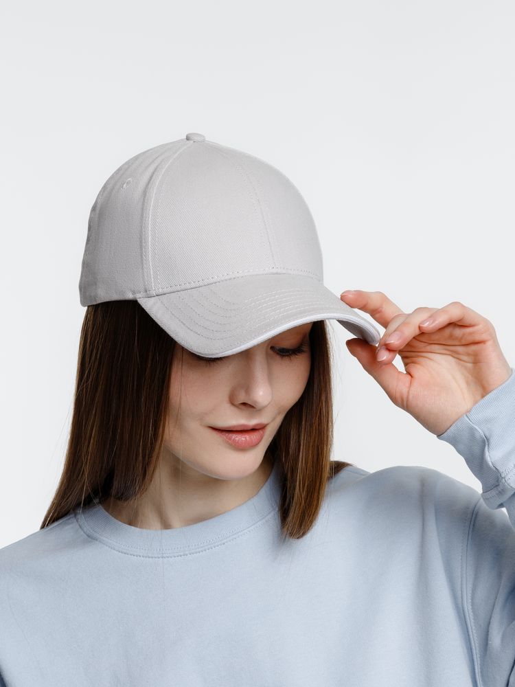 Бейсболка Spiker, серая с белым / Миниатюра модельного (1000)