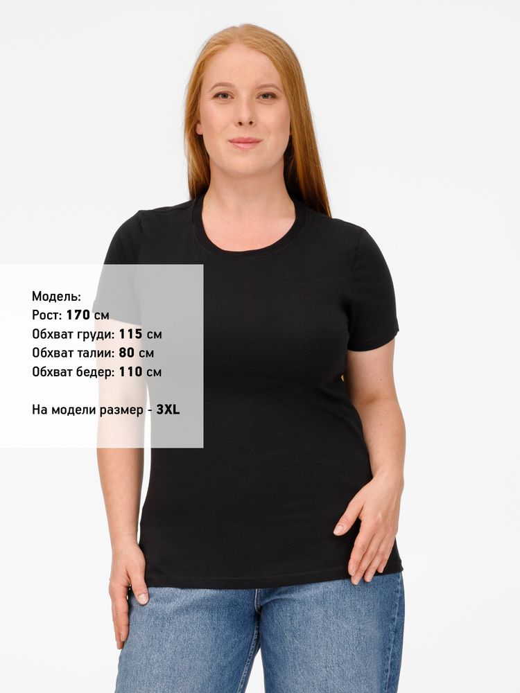 Футболка женская T-bolka Lady, черная / Миниатюра модельного (1000)