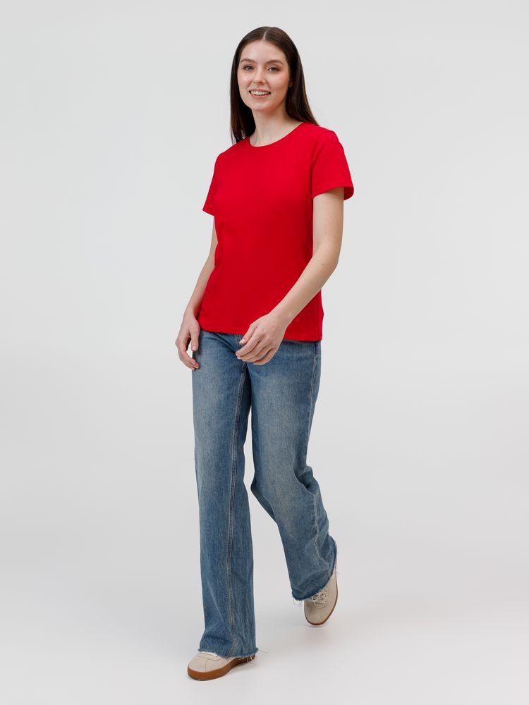 Футболка женская E150, красная / Миниатюра модельного (1000)