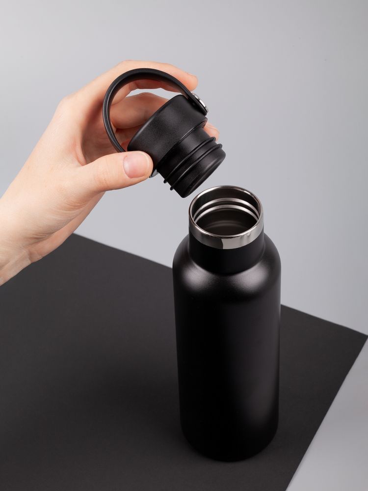 Термобутылка Bidon, черная / Миниатюра имиджевого (1000)