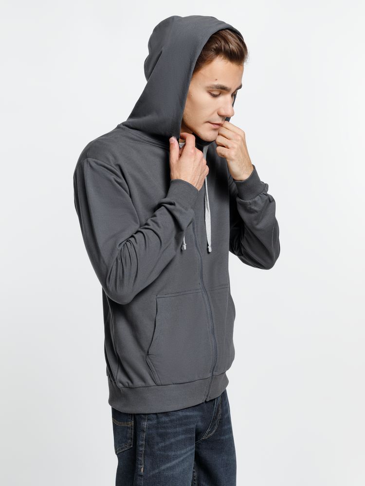 Толстовка на молнии с капюшоном Siverga, темно-серая (графит) / Миниатюра модельного (1000)