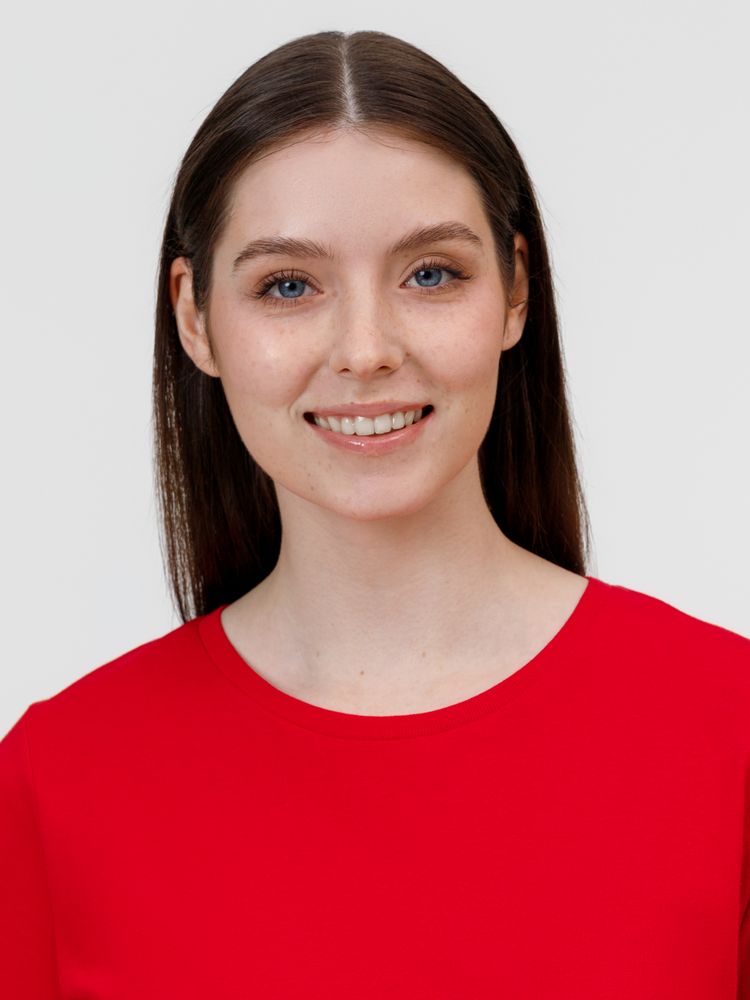 Футболка женская E150, красная / Миниатюра модельного (1000)