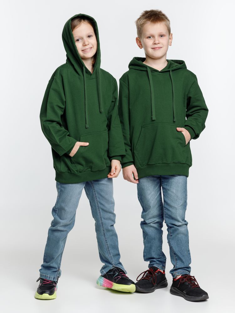Худи детское Kirenga 2.0 Kids, темно-зеленое / Миниатюра модельного (1000)