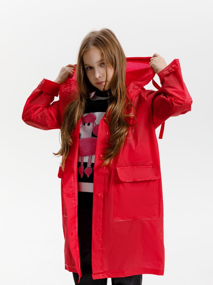 Дождевик детский RainDrop Kids, красный / Миниатюра модельного (1000)