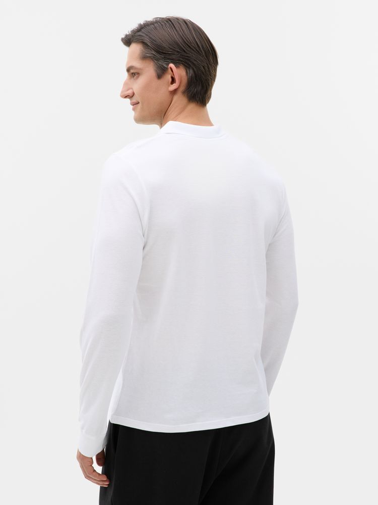 Рубашка поло мужская с длинным рукавом Perfect LSL Men, белая / Миниатюра модельного (1000)