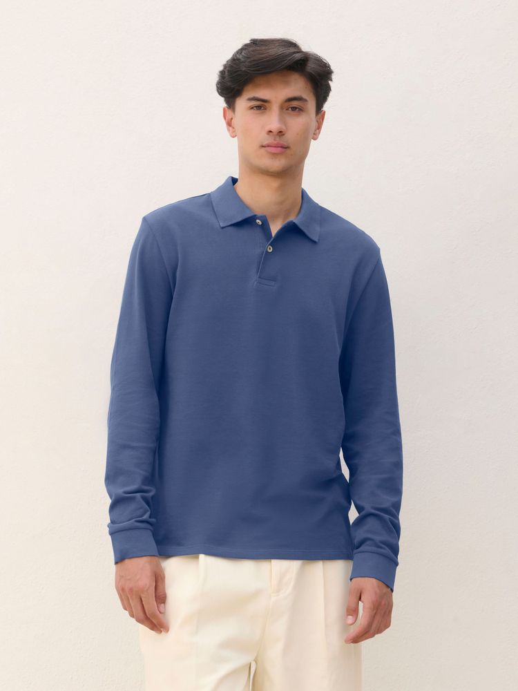 Рубашка поло унисекс с длинным рукавом Pacific LSL, черная / Миниатюра модельного (1000)