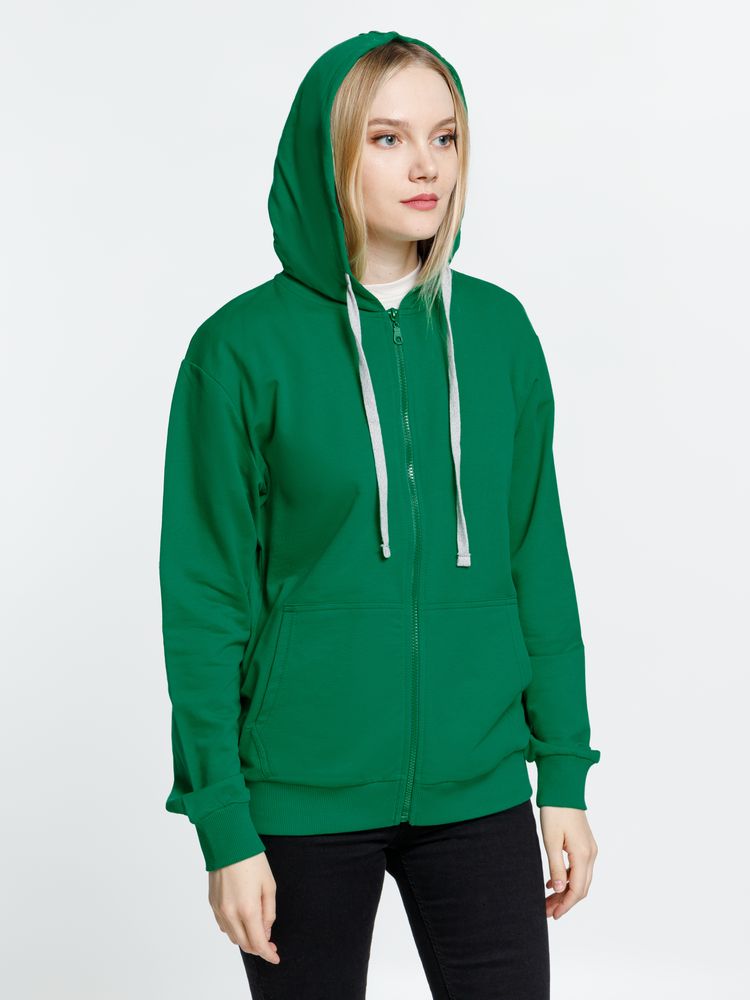 Толстовка на молнии с капюшоном Siverga, зеленая / Миниатюра модельного (1000)