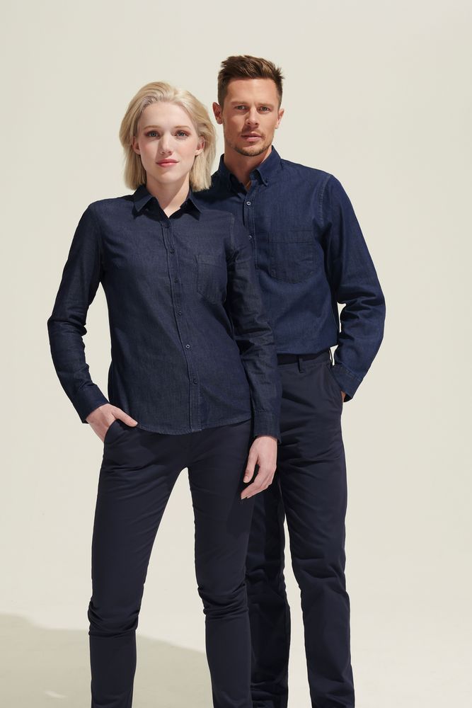 Рубашка женская Barry Women, синяя (деним) / Миниатюра имиджевого (1000)