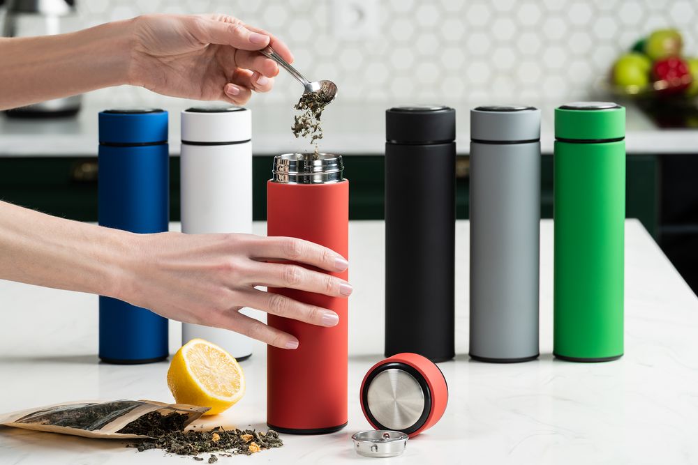 Термос с ситечком Percola, серый / Миниатюра имиджевого (1000)