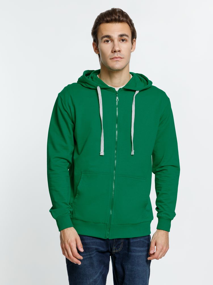 Толстовка на молнии с капюшоном Siverga, зеленая / Миниатюра модельного (1000)