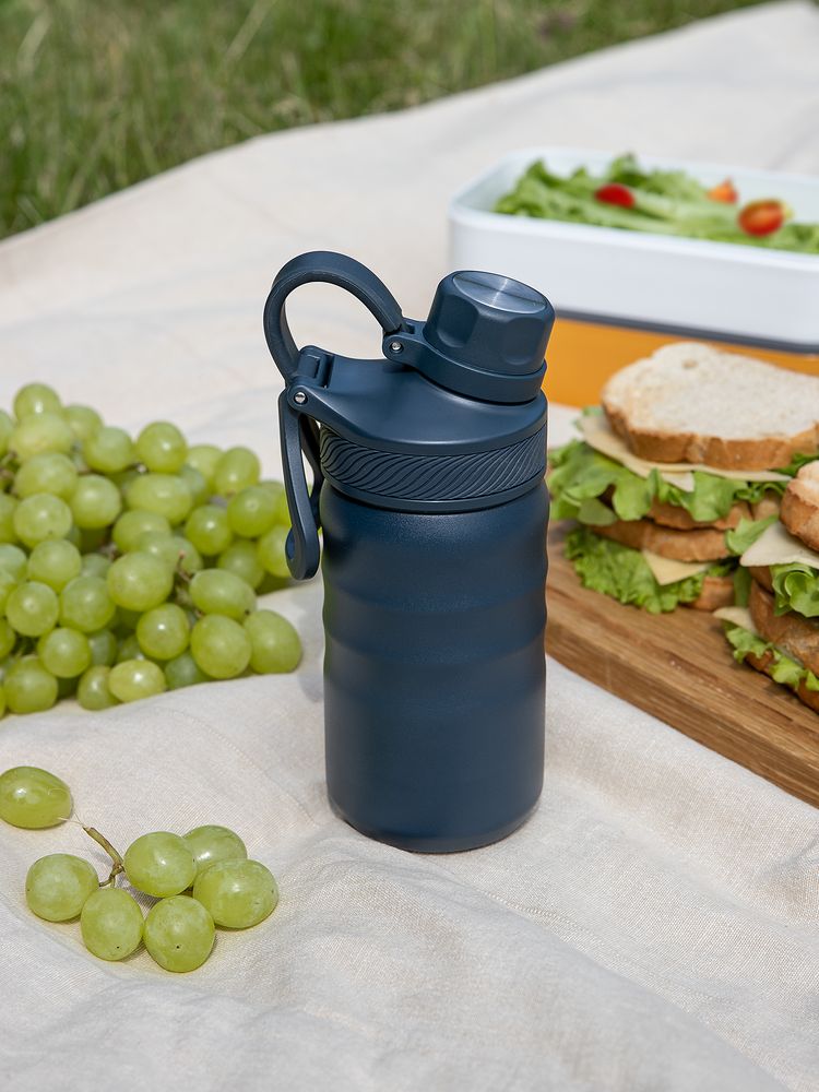 Термобутылка Fujisan 2.0 без логотипа, темно-синяя / Миниатюра имиджевого (1000)