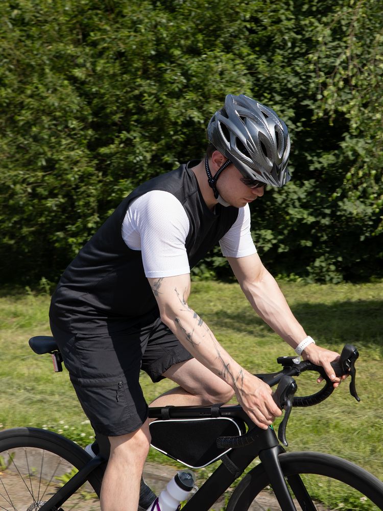 Велосумка на раму BikeLine, черная с белым / Миниатюра имиджевого (1000)