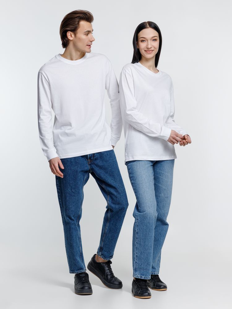 Футболка унисекс с длинным рукавом Pioneer LSL, белая / Миниатюра модельного (1000)