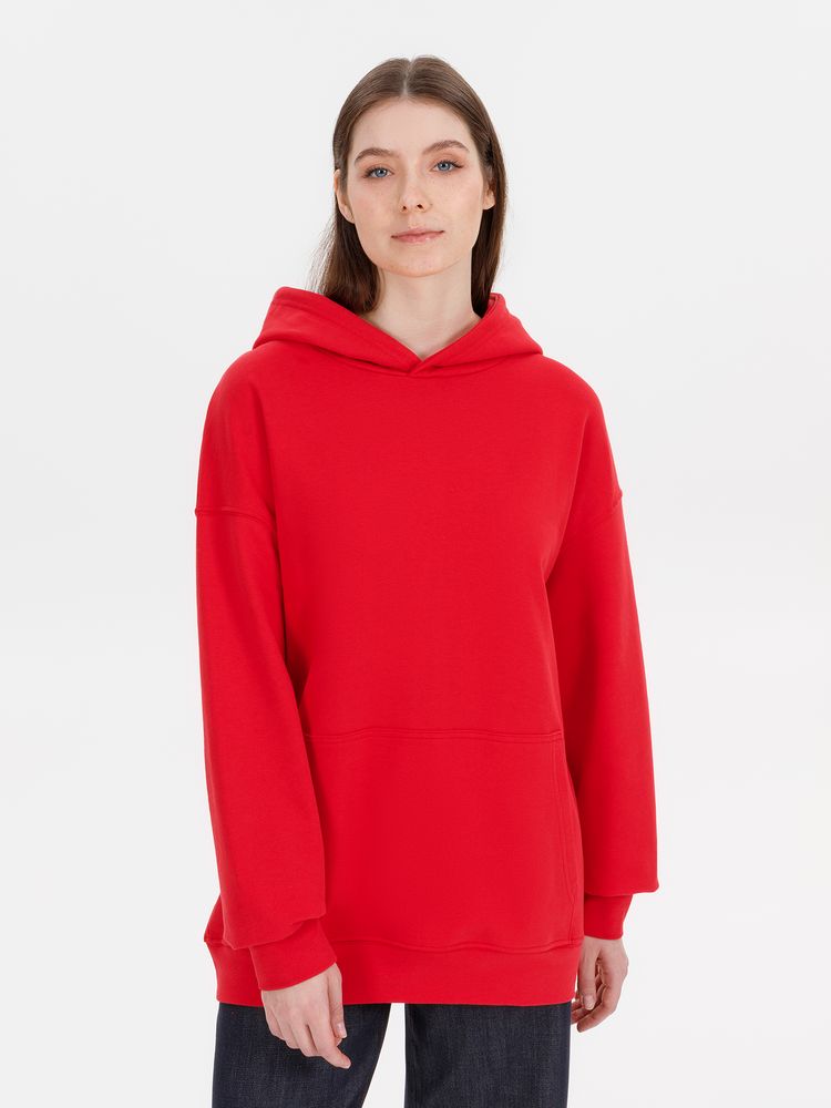 Худи оверсайз унисекс Outshine, красное / Миниатюра модельного (1000)