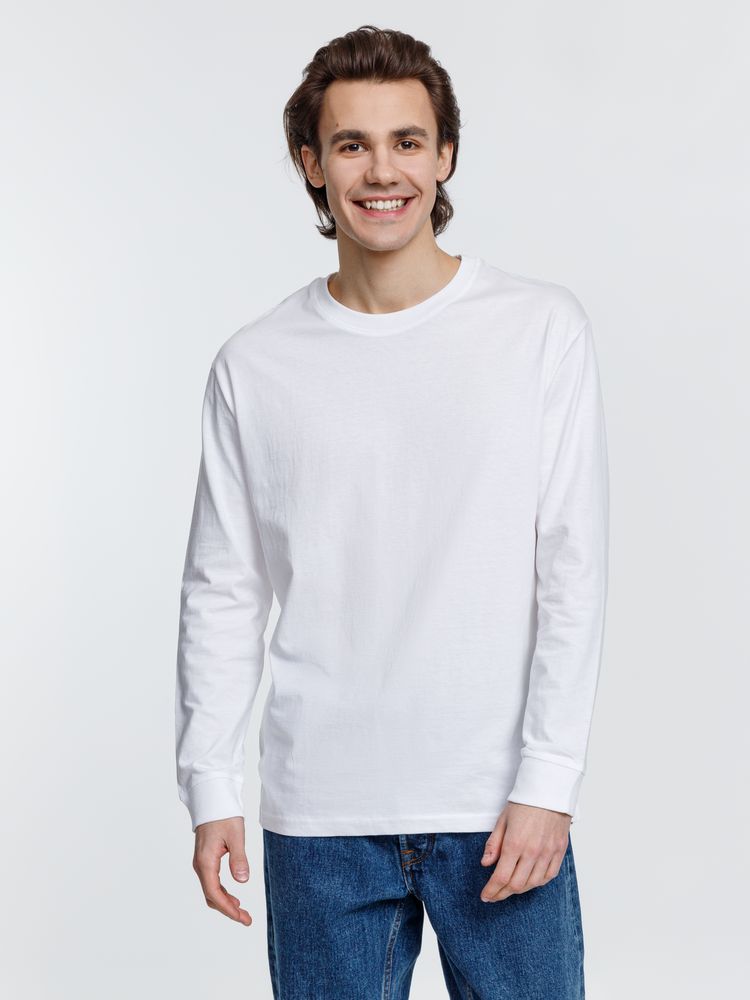 Футболка унисекс с длинным рукавом Pioneer LSL, белая / Миниатюра модельного (1000)