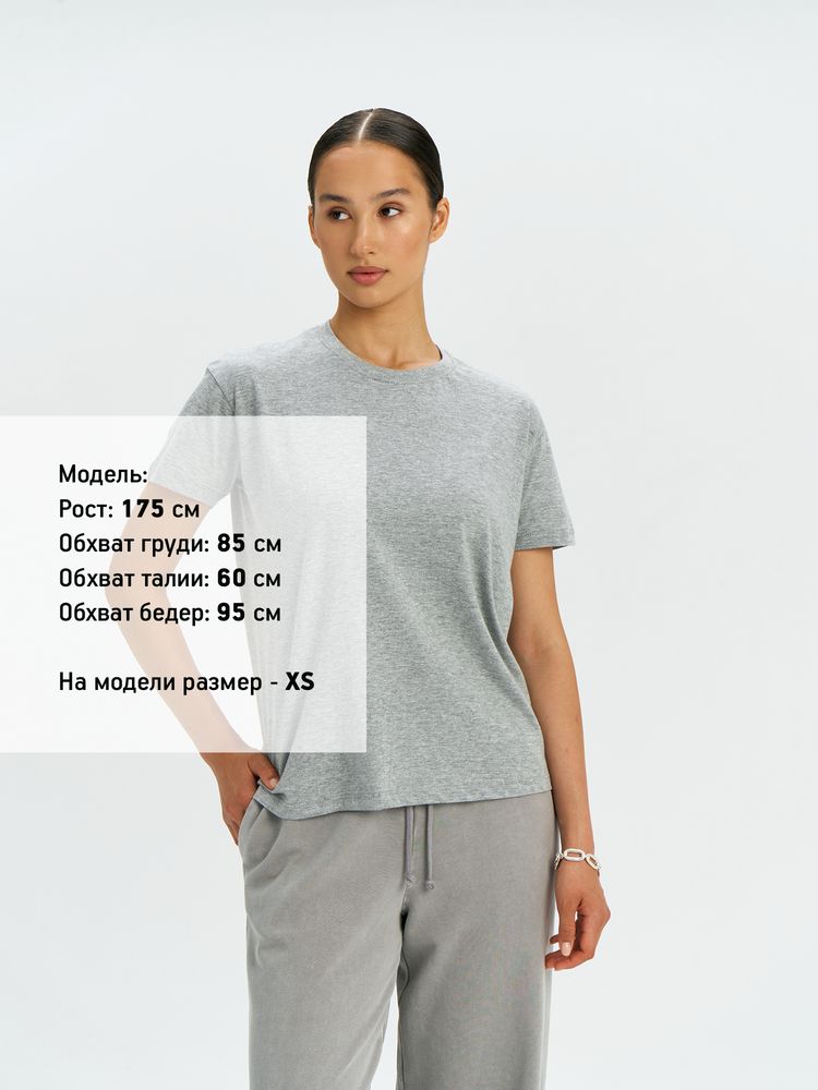 Футболка унисекс Regent 150, серый меланж / Миниатюра модельного (1000)